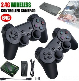 Resim Springsun 4k Hdmı Ultra Hd Retro Oyun Konsolu, 2 Kablosuz Kumanda Ve Çoklu Simülatör Desteğiyle Tv/projektör İçin Plug & Play Oyun Sticki 