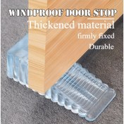 Resim Silikon Anti-Rüzgar Kapı Durdurucu - Delme Gerektirmez, Ağır Hizmet, Kaymaz Tutuş Güçlü Kapı Kapanışı İçin, Kolay Görünüm İçin Şeffaf Plastik Tasarım, Kapı Durdurucular Altında Uygun, Kapı Durdurucu Silikon, Görünüm Artırma, Şeffaf Tasarım, Dayanıklı Plastik 