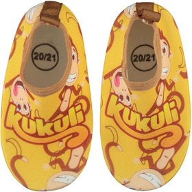 Resim Kukuli Baskılı Tabanlı 20-24 Numara Deniz Ayakkabısı - Hardal - Hardal / 20 