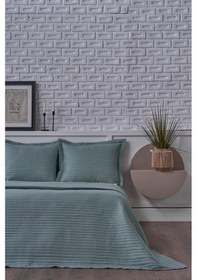 Resim Otto Yatak Örtüsü Çift Kişilik - Yeşil 