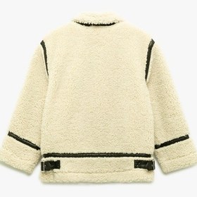 Resim Koton Uzun Kollu Gömlek Yaka Cepli Peluş Ceket Ekru 6wkg20012aw Ekru 