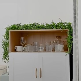 Resim 1 adet Suni Greyfurt Yaprak Sarma Duvar Dekoru, UV Dayanıklı Plastik Sahte Bitki Dekoru, Ev ve Bahçe için Çok Yönlü, İlkbahar, Düğün, St. Patrick's, Paskalya, Şükran Günü, Sevgililer Günü, Ramazan Dekorasyonu için İdeal, Masaüstü Yerleştirme, Kap İçermiyor 