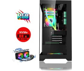 Resim Zeiron Pegasus RTX85 Ryzen 7 5700X 32GB Ram 512 GB M.2 Nvme 8gb RTX4060 Sıvı Soğutmalı Oyuncu Masaüstü Bilgisayar 