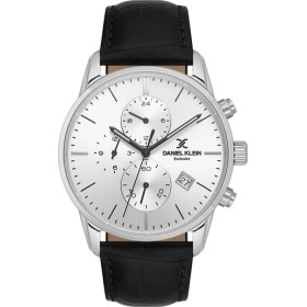 Resim Daniel Klein DK.1.13834-8 Exclusive Fonksiyonlar Aktif Deri Kordon Siyah Renk Erkek Kol Saati 