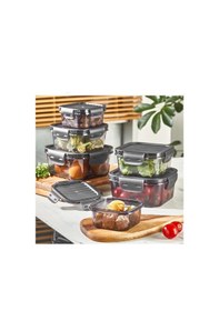 Resim Jasper JPR-0113 Saklama Kabı Plastik Seti Antrasit 1400 ML + 800 ML + 400 ML 