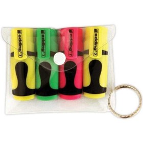 Resim Edding Fosforlu Kalem Mini 4 LÜ Poşet Karışık ED7P499 