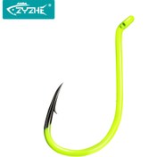 Resim 25 adet Sarı Ahtapot Kanca, Dikenli ve Yuvarlak Uçlu Yönlendirme Balıkçılık Ekipmanı ile Akarsu Balıkçılığı için 