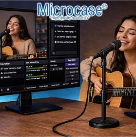Resim Microcase Portatif Yüksekli Ayarlamalı Masaüstü Mikrofon Tutucu Al5720 