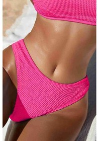 Resim Angelsin Özel Fitilli Kumaş Bikini Altı Pembe 001 