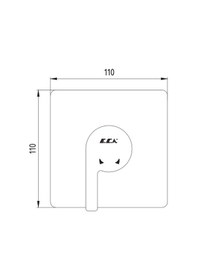 Resim Eca 102167101H-K Icon Sıva Üstü Ankastre Duş Bataryası Krom 