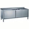 Resim Electrolux Professional Dolaplı Tezgah 2 Evyeli (500x500 MM) Damlalık Solda - 1800 MM ML2S1817LN 