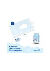 Resim MiniGuard Yeni Nesil Klozet Örtüsü - Tek Kullanımlık, Özel Sistemli, Su Geçirmez, Kaymaz - 10 Adet - Klozet Kapak Örtüsü 