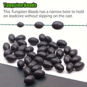 Resim 10 Adet Ağır Hizmet Tipi Tungsten Balıkçılık Kurşun Çekirdekleri - Suya Kaymayan Boncuklar, Karp ve Su Altı Avı İçin, Güvenli Tutuşlu Yoğun Oval Boncuklar - Tatlısu/Tuzlusu Balıkçılığına Uygun, Leadcore İpliği ile Uyumlu, Karp Aksesuarları, Estetik Tasarım, Kurşunsuz Ağırlık, Avrupa Tarzı Ara Parçalar, Paslanmaz Malzeme, Profesyonel Balıkçılar İçin 