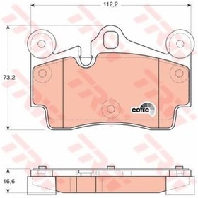 Resim TRW GDB1653 Fren Balatası Arka Touareg 7L 02- / Q7 4L 06- / Cayenne 02- 