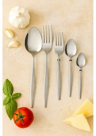 Resim Kayra Çelik Ekonomik 30 Parça 6 Kişilik Çatal Kaşık Bıçak Takımı --- 