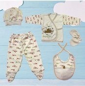 Resim 5li Ayıcıklı Hastane Çıkış Seti Ekru 