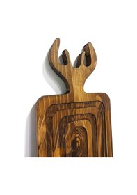 Resim Geyikli Kesme Tahtası 40x13cm Ahşap 