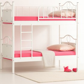 Resim ARGİMO Zümrüt Genç Çocuk Odası Metal Ranza Ve Karyola 90x200 Beyaz 