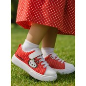 Resim Hello Kitty 26-30 Numara Spor Ayakkabı Beyaz-Kırmızı 