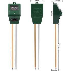 Resim Boblov Toprak Nem Ph Metre Ölçer Işık Ölçer Hidroponik Analizörü Bahçe Dedektör Higrometre 