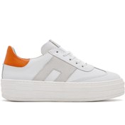 Resim Derimod Kadın Beyaz Bağcıklı Kalın Tabanlı Deri Sneaker 25SFD371718 