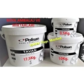 Resim Polisan Natura Ultra Tavan Boyası 10 Kg Beyaz Renk İç Mekan Kullanımı 