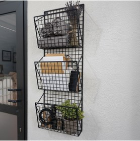 Resim GO DEKOR Metat Tel YENİ 3 Gözlü Dergilik/Kitaplık/Gazetelik 90X30 