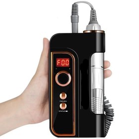 Resim SİNKA Manikür Pedikür Freze Cihazı Elde Taşınabilir Şarjlı 35000Rpm 200V SİYAH 
