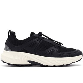 Resim ACBC x Derimod Men's Black Lace-Up Thick-Sole Fabric Sneakers 