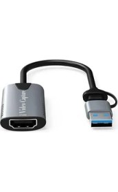 Resim Type-C To USB 2in1 Video Capture Yakalama Kartı Uçlu HDMI To Type-C Pc Bilgisayar Video Adaptör Çevirici (Hdmı Aktarma Için Kullanılmaz) 