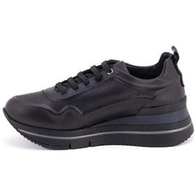 Resim Mammamia D24ya-3695 Kadın Deri Spor Ayakkabı D24YA-3695-R7307 Siyah 