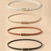 Resim 4'lü Paket Kadın PU İnce Askılı Tokalı 