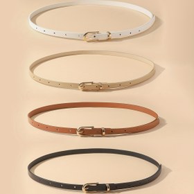 Resim 4'lü Paket Kadın PU İnce Askılı Tokalı 