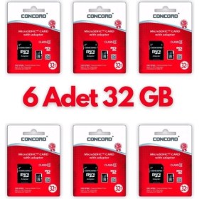 Resim 6 Adet Ultrahız 32GB Micro Sd Hafıza Kartı: Yüksek Performans ve Geniş Depolama Kapasitesi 