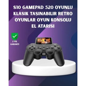 Resim TKÇ 500 Dahili Oyunlu Taşınabilir Retro El Konsolu-2.4 Inç Renkli Ekranlı 