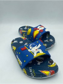 Resim GEZER Erkek Çocuk Erkek Çocuk Terlik(roket Ve Astronot Desenli) 