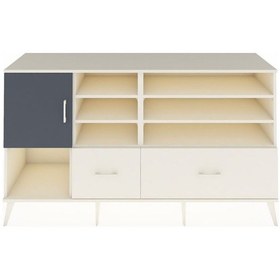 Resim Kronos Konsol 8 Raflı 2 Çekmeceli Tek Kapaklı 176x59x99 Aytaşı-a Aytaşı-antrasit/aytaşı 