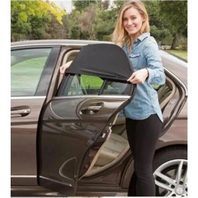 Resim Replax 2 Adet Oto Yan Cam Perdesi Güneşlik Lastikli 