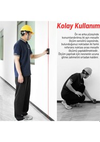 Resim Sndway Sw-dr60 Çift Yön Lazerli Lazermetre 60m+60m Dikey Ve Yatay Ölçüm 
