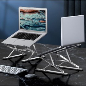 Resim Ally Mobile Ally Mc N8 Metal Yüksek Macbook Notebook Ayarlanabilir Katlanabilir Stand Gri 