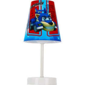 Resim Kırmızı Araba Temalı Çocuk Odası Abajur ve Komodin Üzeri Aydınlatma 