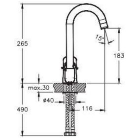 Resim Artema Nora S Lavabo Bataryası Döner Borulu A42876 