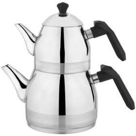 Resim Schafer Luz Orta Boy Çelik Çaydanlık Takımı 3 Parça Siyah 