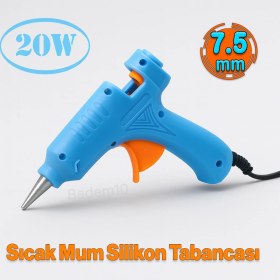 Resim 7.5 mm 20W Sıcak Ince Mum Silikon Tabancası 190°C Hızlı Isınan Güçlü Yapıştırıcı Tabanca Ergonomik 