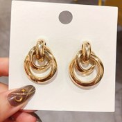 Resim Vintage Geometrik Yuvarlak Çivi Küpeler, 18K Altın Kaplama Alaşım, Basit Zarif Stil, Nikel Olmayan Kulak İğnesi, Kadınlar için Günlük Giyim, Hediye, Müzik Festivalleri için Mükemmel - Tüm Mevsimler İçin Uyumlu 