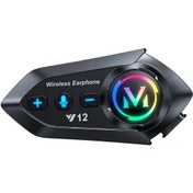 Resim Moveevo Y12 Moto Kask Bluetooth Konuşur: Bt5.4, 13 Saat Kullanim, Otomatik Cevap, Fm Radyo, Gürültü Engelleme 