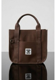 Resim Vellabags Kahverengi Kadın Mini Tote Çanta Şık, Hafif Ve Günlük Kullanım Çantası Acıkahve 