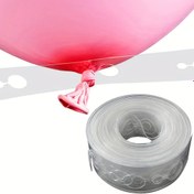 Resim Şeffaf Balon Süsleme Şeridi - 5m/10m/15m Uzunluklar, Doğum Günü Partileri, Düğünler ve Etkinlik Süslemeleri için Yuvarlak Delikli Dekoratif Plastik Zincir, Doğum Günü Balonları 