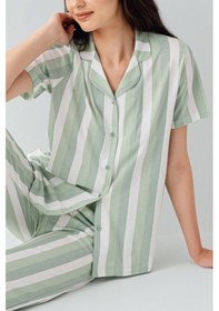 Resim Arnetta Kadın Yeşil Gömlek Pijama Takım Ar3589-s-v1 Yeşil 