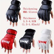 Resim 1 Çift MMA Yarım Parmak Boks Eldiveni, Fitness Eğitimi, Savaş, Muay Thai, Dövüş, Taekwondo Karate Eldivenleri Için Uygun, Taekwondo Karate Ve Sanda Eğitimi Için Koruyucu Ekipman 